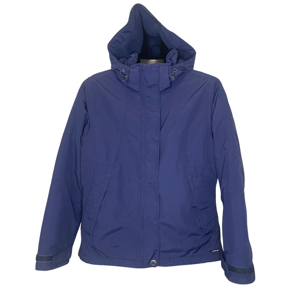 Lands End Squall Parka Womens Sz M 10-12 Waterproof Windproof Fleece Coat Hood